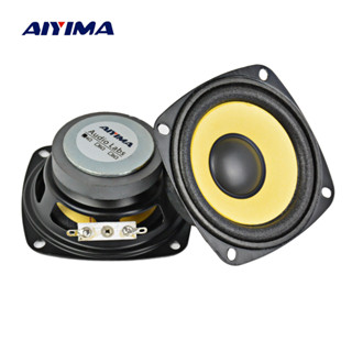 Aiyima ลําโพงมัลติมีเดีย 4 โอห์ม 10W 3 นิ้ว ขอบโฟมทอง 78 มม. DIY 2 ชิ้น