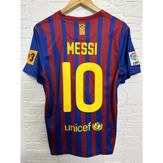 เสื้อกีฬาแขนสั้น ลายทีมชาติฟุตบอล Barcelona MESSI A.INIESTA 11-12 ชุดเหย้า คุณภาพสูง สไตล์เรโทร