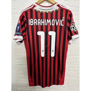 เสื้อกีฬาแขนสั้น ลายทีมชาติฟุตบอล IBRAHIMOVIC 11-12 AC Milan INZAGHI SEEDORF คุณภาพสูง สไตล์เรโทร