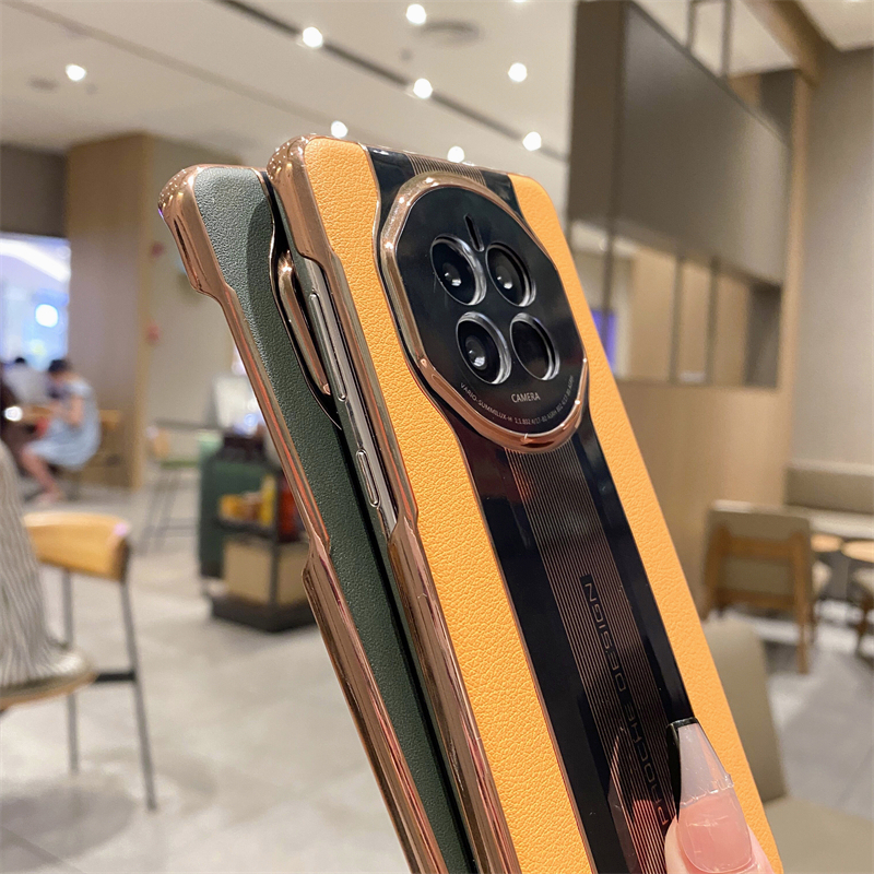 PORSCHE เคสโทรศัพท์มือถือหนัง แบบแข็ง ชุบไฟฟ้า สําหรับ Huawei Mate 50 40 RS 30 Honor Magic 5 4 3 Pro - รูปที่ 5