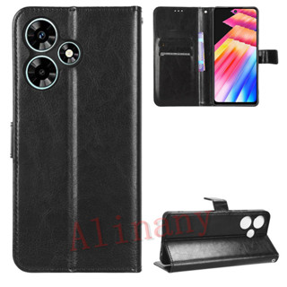 เคสสำ Infinix Hot 30 Play Case Flip PU Leather Phone Casing Infinix Hot30 Play คสโทรศัพท์มือถือ Back Cover