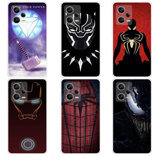 เคส Xiaomi Redmi Note 12 Pro 5G Case การ์ตูน Marvel เคสซิลิโคน Soft TPU โทรศัพท์มือถือ Back เคส