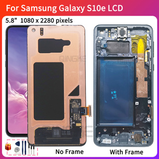 สําหรับ Samsung Galaxy S10e จอแสดงผล LCD พร้อมกรอบหน้าจอสัมผัส Digitizer