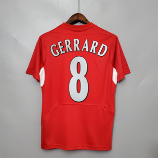 เสื้อกีฬาแขนสั้น ลายทีมชาติฟุตบอล Liverpool GERRARD ALONSO 04-05 ชุดเหย้า คุณภาพสูง สไตล์เรโทร