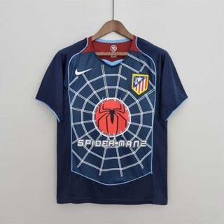 เสื้อกีฬาแขนสั้น ลายทีมชาติฟุตบอล Atlético Madrid F.TORRES SIMEONE 04-05 ชุดเยือน สไตล์เรโทร คุณภาพสูง