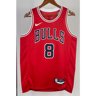 hot pressed nba Chicago Bulls No. 8 red classic basketball jersey