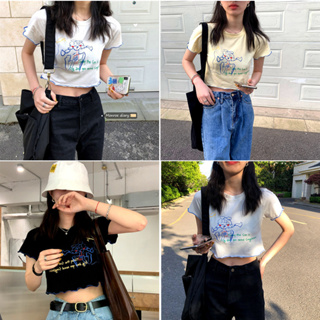 WANG JIAO ZHAN เสื้อยืดแขนสั้น สไตล์ฤดูร้อน，เนื้อผ้านุ่มสบาย