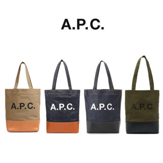 France A.P.C Cowhide กระเป๋าผ้าแคนวาส ทรงโท้ท APC