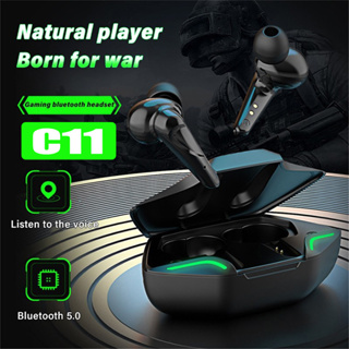 C11 TWS หูฟังสเตอริโอไร้สาย บลูทูธ 5.0 HiFi พร้อมไมโครโฟน ตัดเสียงรบกวน สําหรับเล่นเกม