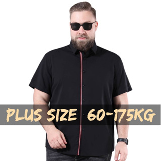 【Plus Size】เสื้อเชิ้ตแขนสั้น คอปก ทรงหลวม พิมพ์ลายดอกไม้ สไตล์ฮาวาย ขนาดใหญ่ 60-175 กก. สําหรับผู้ชาย และผู้หญิง