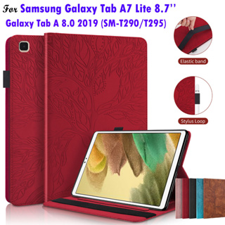 เคสแท็บเล็ตหนัง ฝาพับ พร้อมช่องใส่ปากกา สําหรับ Samsung Galaxy Tab A7 Lite 8.7 นิ้ว Tab A 2019 A 7 Lite SM-T220 SM-T225 SM-T290 TabA 8.0 2019 SM-T295