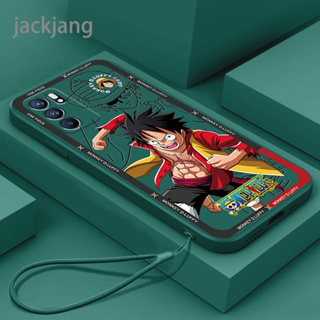 เคสโทรศัพท์มือถือ ซิลิโคนนิ่ม ลาย One Piece สีรุ้ง น่ารัก สําหรับ OPPO RENO 6 4G