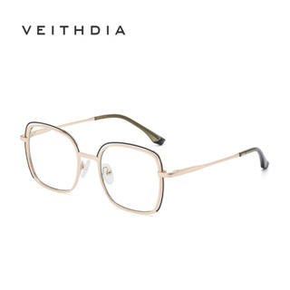 Veithdia ใหม่ แว่นตาแฟชั่น กรอบสี่เหลี่ยมแบน ป้องกันแสงสีฟ้า สําหรับสตรี JS8620