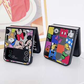 【กระจกพับ】เคสโทรศัพท์มือถือ กันกระแทก ลายการ์ตูนน่ารัก สําหรับ SAMSUNG Z Flip3 Flip4