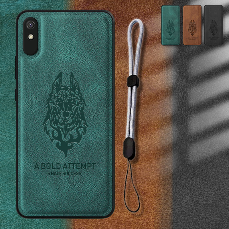ซองหนังสําหรับRedmi 9A Redmi 9AT Redmi 9AกีฬาRedmi 9i/9iกีฬาปรับโทรศัพท์เชือกWolf Design