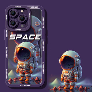 เคสโทรศัพท์มือถือ ซิลิโคน ลายนักบินอวกาศน่ารัก สําหรับ iphone 14 Pro Max i14 14Pro 13 Pro Max i13 13pro 11 Pro Max i11 12Pro 12 Pro Max