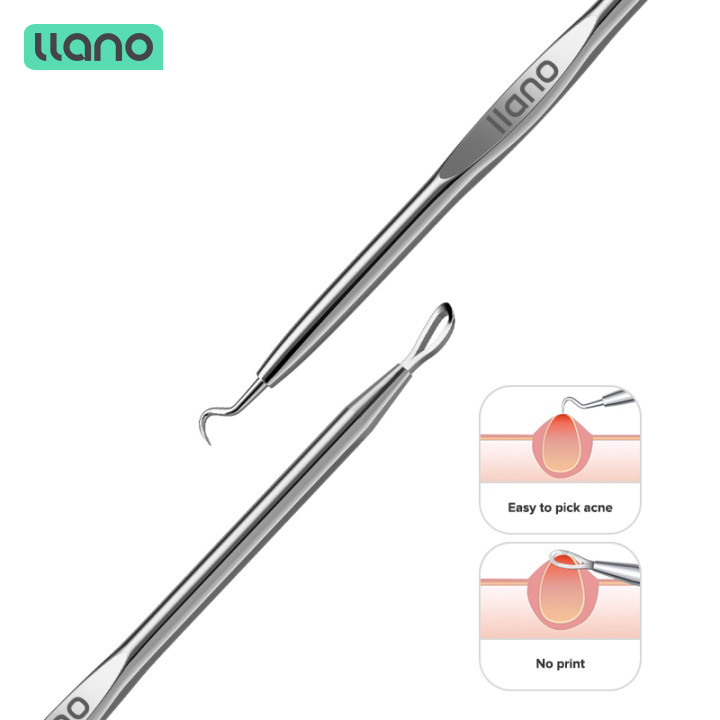 Llano เข็มกําจัดสิวเสี้ยน สิวหัวดํา สิวเสี้ยน กําจัดสิว ฝ้า ใบหน้า ดูแลผิว เครื่องมือกําจัด