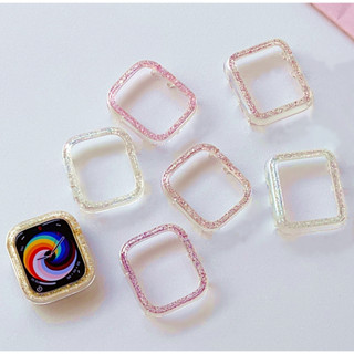 เคสนาฬิกาข้อมืออัจฉริยะ แบบแกะสลัก ลายผงเรเดียม แวววาว สําหรับ Watch Case Series 8 7 6 5 4 3 2 1 SE SE2 Ultra ขนาด 49 มม. 41 มม. 45 มม. 38 มม. 40 มม. 42 มม. 44 มม.