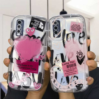 เคสโทรศัพท์มือถือแบบนิ่ม ลายกราฟฟิตี้หัวใจ Comme des Garcons สําหรับ VIVO Y02 Y21S Y20S Y35 Y12i Y12S Y22 Y22S Y12 Y20 Y15S Y15C Y91C Y16 Y21 2021 Y21A Y21T