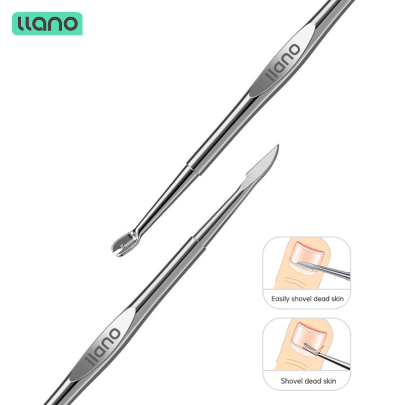 Llano อุปกรณ์เครื่องมือสแตนเลสสําหรับใช้ในการทําความสะอาดหนังกําพร้าเล็บ