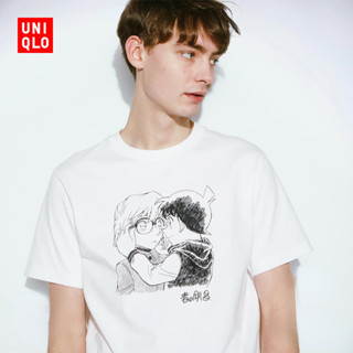 Uniqlo เสื้อยืด พิมพ์ลายนักสืบโคนัน UT Aoyama Gangchang สําหรับผู้ชาย และผู้หญิง 456314