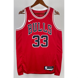 hot pressed 2023 nba Chicago Bulls No. 33 Pippen red classic basketball jersey