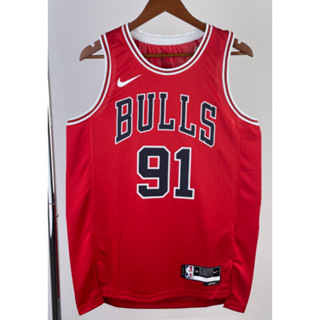 hot pressed 2023 nba Chicago Bulls No.  91 Rodman red classic basketball jersey