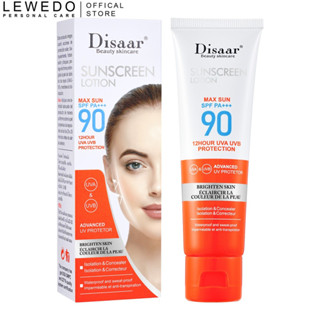 Lewedo ครีมกันแดด SPF 50 PA+++ 50 มล. สําหรับใบหน้า ร่างกาย แขน ต้นขา