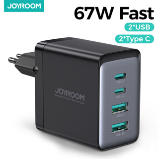 Joyroom 2023 GaN ที่ชาร์จ USB ปลั๊ก EU US UK 67W ชาร์จเร็ว แบบพกพา สําหรับ iP 14 13 Pro Macbook Type C ชาร์จเร็ว 3.0