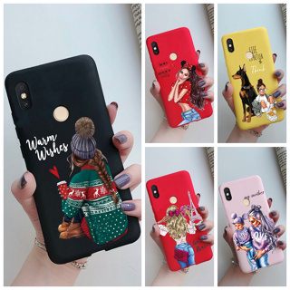 Xiaomi Redmi S2 (Redmi Y2) เคสโทรศัพท์ TPU นิ่ม สีลูกกวาด เพ้นท์แฟชั่น สาวสวย