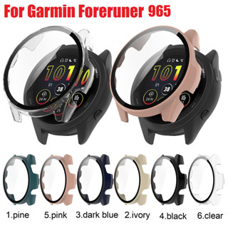 เคส PC กระจกนิรภัย กันกระแทก สําหรับ Garmin Forerunner 965 Garmin FR 965 Garmin 965