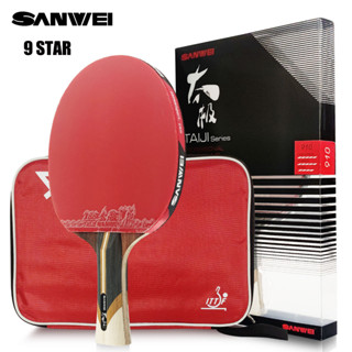 Sanwei Taiji 7 8 9 Star ไม้ปิงปอง ITTF ไม้ปิงปอง คาร์บอน แบบมืออาชีพ