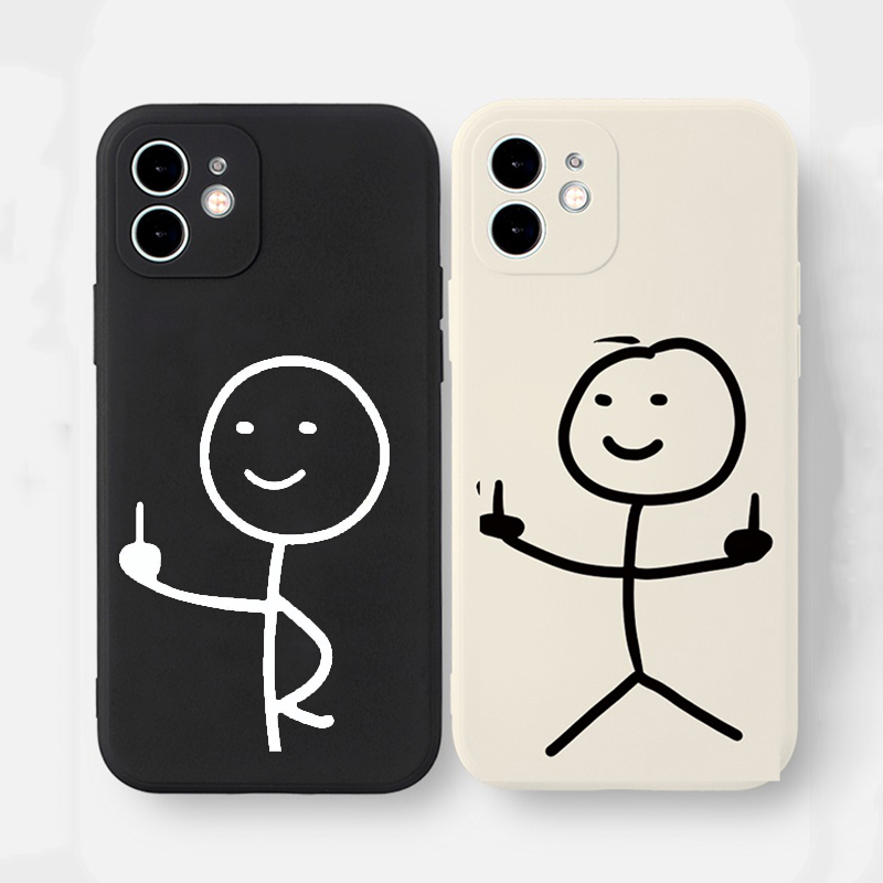 เคสโทรศัพท์มือถือแบบนิ่ม TPU กันกระแทก ลายการ์ตูนเส้นเรียบง่าย สําหรับ Huawei P40 P30 P20 Pro P30 Lite P10 Plus Mate 10 20 Y6 Pro Y6S Y6P Y7P Y7A Y8P Y9S Y9 Prime 2019