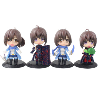 โมเดลฟิกเกอร์ PVC การ์ตูนอนิเมะ Bofuri Maple Shiramine Risa Sally Q Version ของเล่นสําหรับเด็ก ของขวัญ 4 ชิ้น ต่อชุด