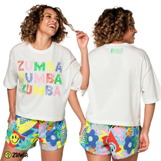 เสื้อครอปท็อป Zumba All Day Z1T00 0336 0337 สีขาว