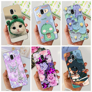 เคสโทรศัพท์ซิลิโคน TPU แบบนิ่ม ลายไดโนเสาร์ และแมวน่ารัก สําหรับ Samsung Galaxy J2 2018 J2 Pro (2018) J2 Core SM-J260G SM-J250F