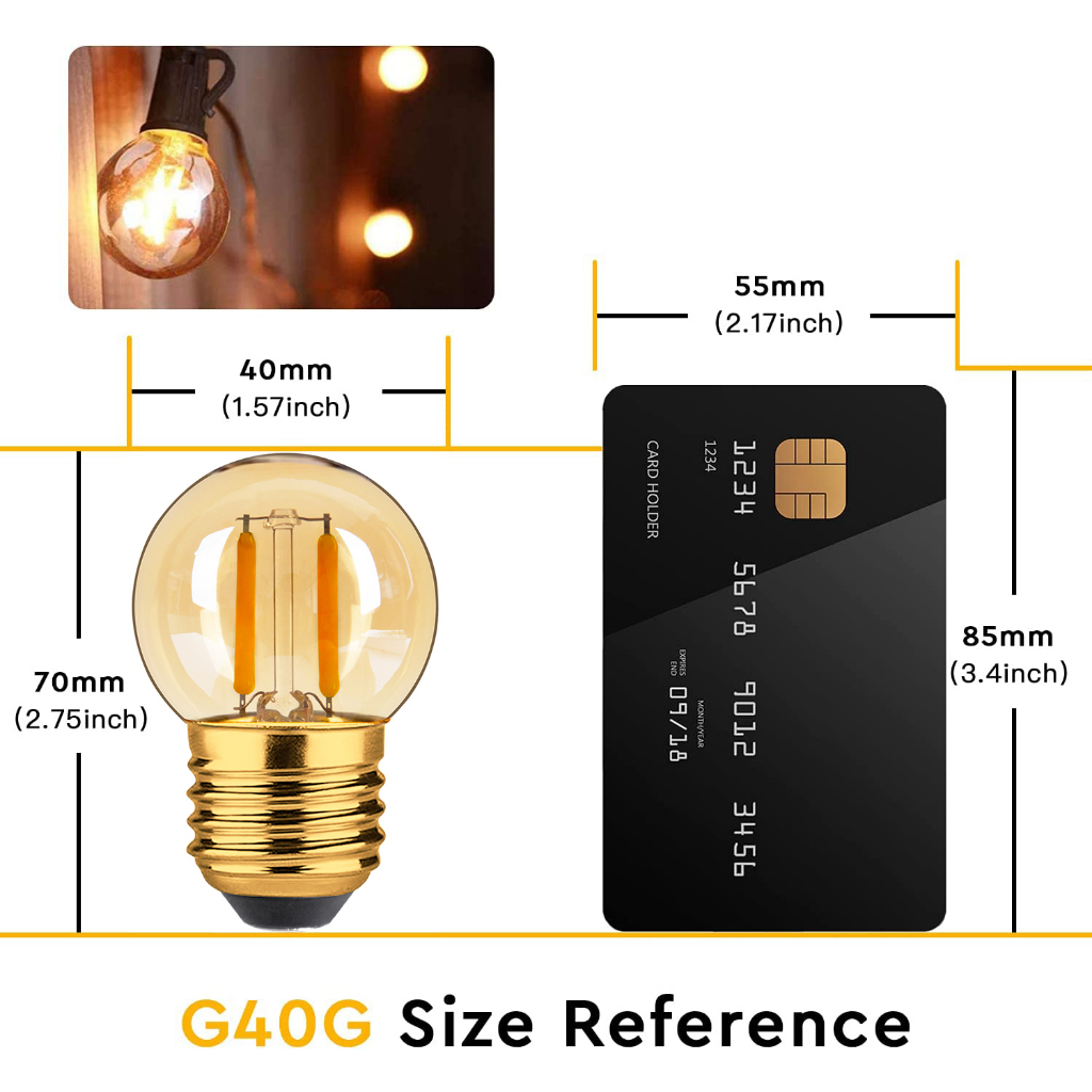 หลอดไฟ Led E27 1W 220V 2200K 1W 10W ประหยัดพลังงาน 90% สีขาวอบอุ่น สไตล์วินเทจ แบบเปลี่ยน สําหรับโคมไฟระย้า 3 แพ็ก ราคา ถูกที่สุด ดีลบีเคเค แกลเลอรีภาพที่ 8