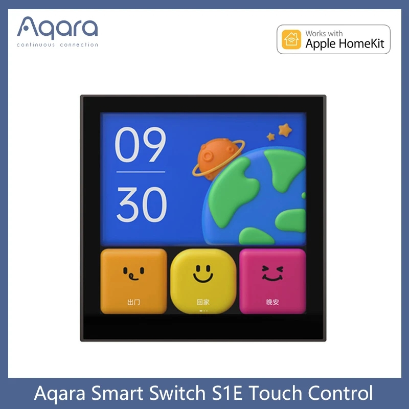 Aqara สวิตช์อัจฉริยะ S1E ควบคุมแบบสัมผัส ปฏิทินตั้งเวลา LED 4 นิ้ว สําหรับ Homekit & Aqara APP