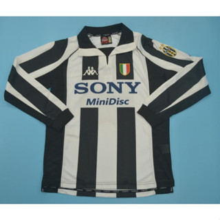 เสื้อกีฬาฟุตบอล แขนยาว ลายทีม juventus 97-98 ชุดเหย้า