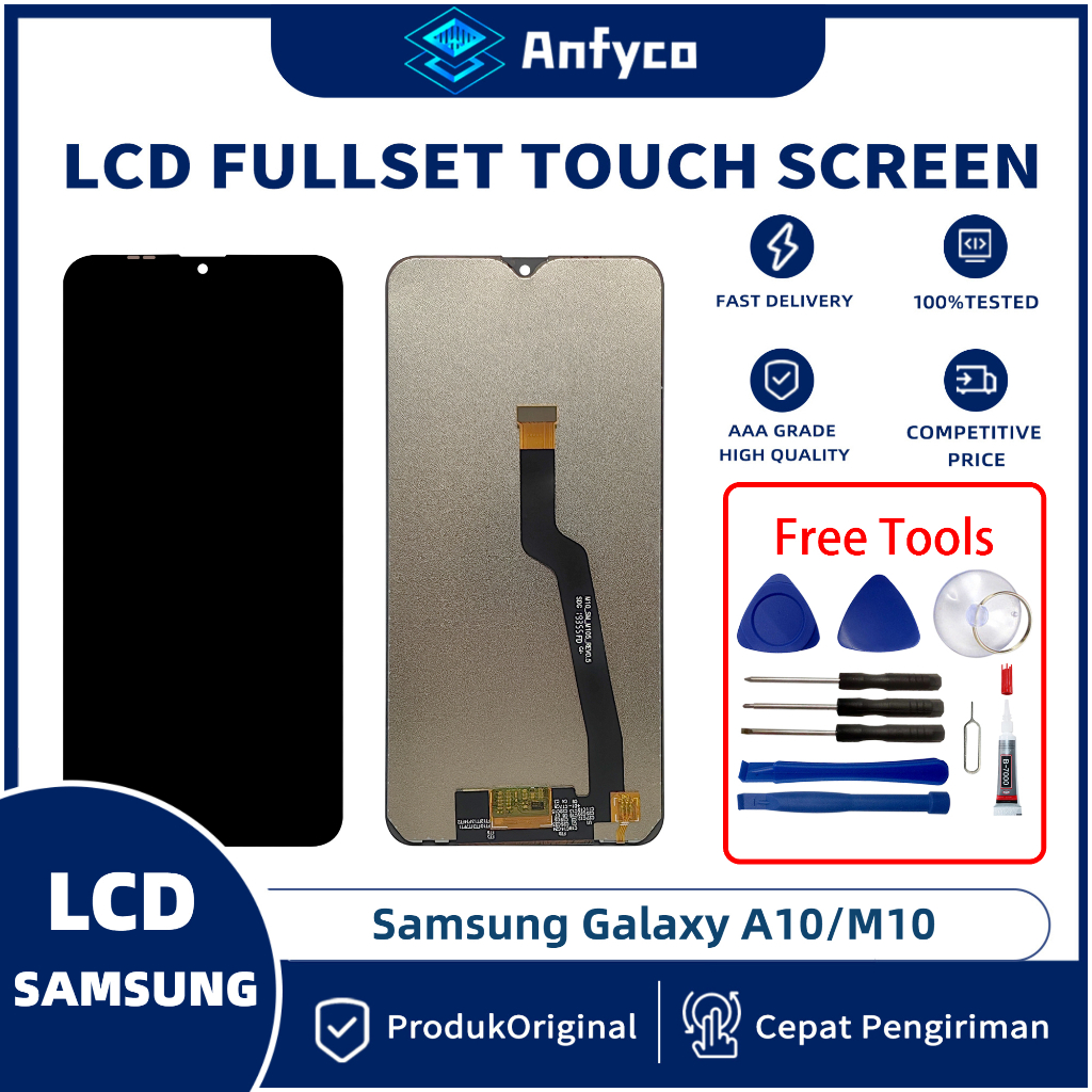 Samsung Galaxy A10/Samsung Galaxy M10/Samsung Galaxy A10S หน้าจอสัมผัส LCD ดิจิไทเซอร์ พร้อมเครื่องมือซ่อมแซมฟรี