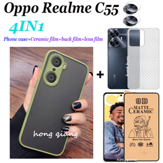 [4IN1] เคสโทรศัพท์มือถือเซรามิค ฟิล์มด้านหลัง ฟิล์มเลนส์ สําหรับ OPPO Realme C55 C35 C30 C30S C21Y C25Y C15 C12 C25 C25S