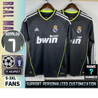 เสื้อยืดแขนสั้น พิมพ์ลายฟุตบอล Real Madrid Away 2010-11 สไตล์วินเทจ ไซซ์ S-2XL คุณภาพสูง