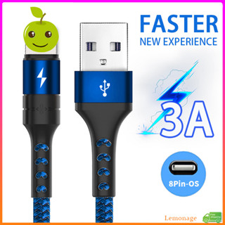 【พร้อมส่ง】สายชาร์จ Usb แบบถัก 3A ชาร์จเร็ว สําหรับ i-Pad