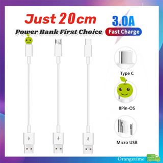 【จัดส่งรวดเร็ว】สายชาร์จ Usb 0.2 ม. 2A 20 ซม. สําหรับ Micro Usb i Type C