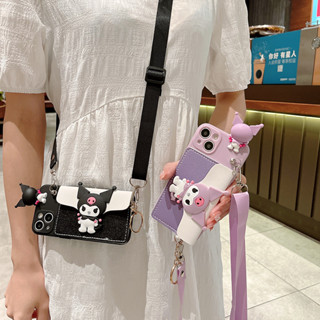 เคสโทรศัพท์มือถือแบบนิ่ม ลายการ์ตูนคุโรมิ พร้อมช่องใส่บัตร สําหรับ Xiaomi Mi 11 12 Lite 12T 11T Redmi Note 12 11 10 Pro 4G 5G 10C 9T 9A