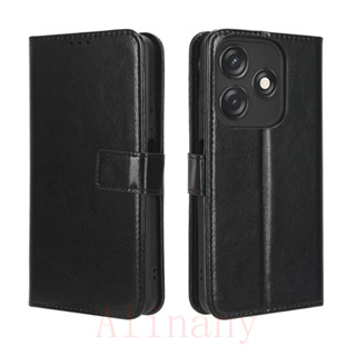 Tecno Spark 10C เคส Leather Case เคสโทรศัพท์ Stand Wallet Tecno Spark10C เคสมือถือ Cover