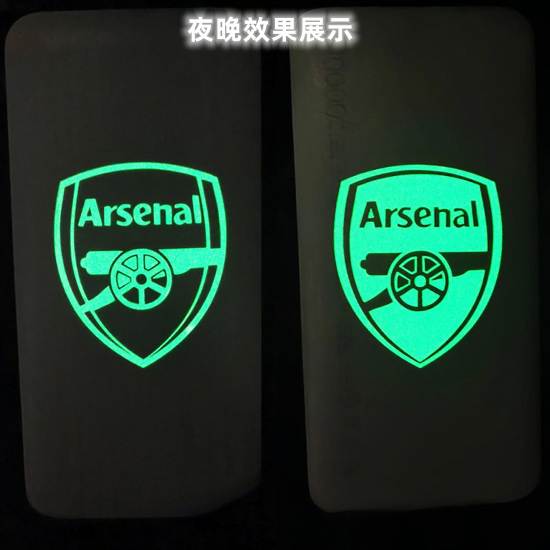 สติกเกอร์รถ Arsenal Noctilucent Luminous Decals สําหรับการใช้ถังหมวก Trunk รถจักรยานยนต์หมวกกันน็อคแล็ปท็อป Ipad โทรศัพท์