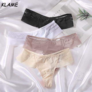 Klame M-XL กางเกงชั้นใน ผ้าเรยอน ไร้รอยต่อ ระบายอากาศ เซ็กซี่ สําหรับผู้หญิง KLM424