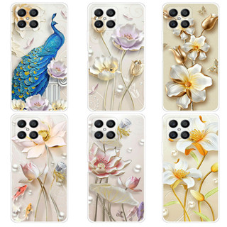 เคส Huawei Honor X8 4G X8A Case การ์ตูน Golden Flower เคสซิลิโคน Soft TPU โทรศัพท์มือถือ Back เคส