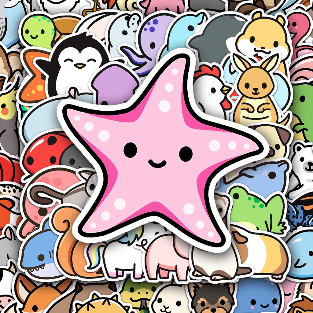 100ชิ้นการ์ตูนน่ารักสติกเกอร์กันน้ําสเก็ตบอร์ดสโนว์บอร์ดย้อนยุคไวนิลสติ๊กเกอร์กราฟฟิตีโน๊ตบุ๊คสติ๊กเกอร์